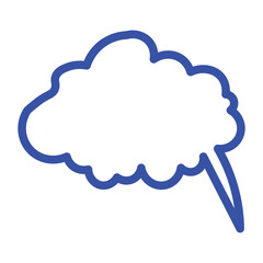 Speech bubble  Speech bubble. Cloud speech bubble. Vector