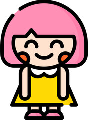 doll Illustration on a white background   