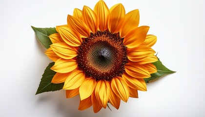 Obraz premium sunflower on white background