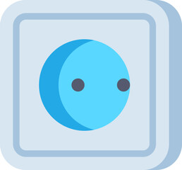 electric outlet Illustration on a white background     