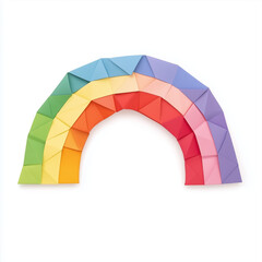 rainbow on white background, origami paper, paper rainbow, origami
