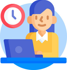 employee Illustration on a white background    