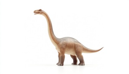 Fototapeta premium Brachiosaurus, full-body photograph, white background, side view, high definition