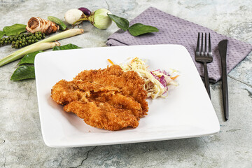 Tonkatsu fried cutlet with cabbage