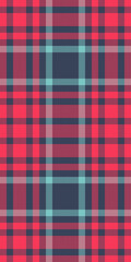 Beautiful pattern textile fabric, invite tartan check plaid. Masculine background vector texture seamless in blue and red colors.