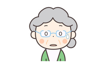 びっくりしてぽかんとする高齢者の女