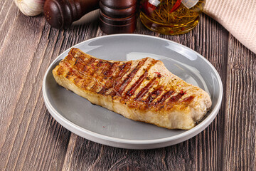 Tasty hot grilled pork loin