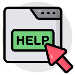 Trendy design icon of web help