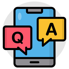 An icon design of mobile question answer 