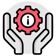 Editable design icon of setting info 