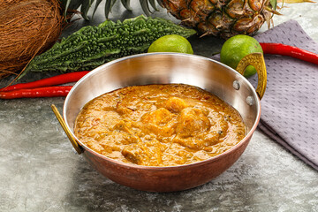 Indian prawn masala with spices