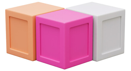 Isolated Colorful Toy Cubes