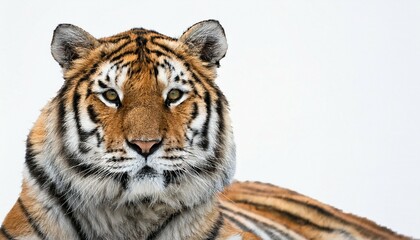 Fototapeta premium tiger on the white