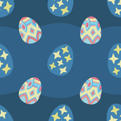 Starry easter eggs pattern design