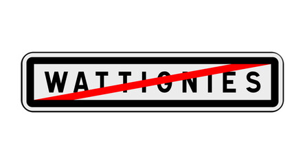 Panneau de sortie de Wattignies, Nord, Hauts-de-France