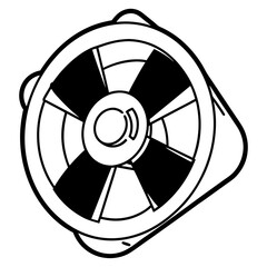 Obraz premium fan on black background