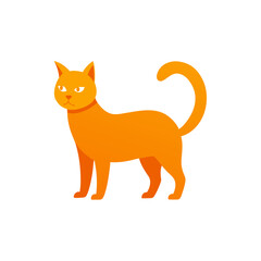 Naklejka premium red cat with a yellow eyes