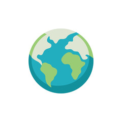 Obraz premium earth globe on white background
