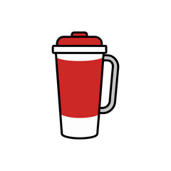 vector illustration of a red drink can