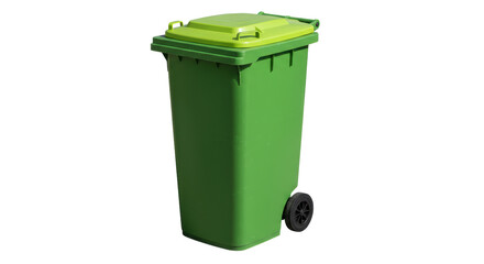 Isolated Green Recycling Bin