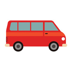 minivan vector illustration on white background.