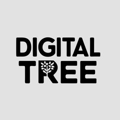 Digital Tree with Circuit Branches and Roots – Futuristic Nature and Technology Fusion Illustration