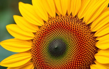 Obraz premium Close-Up of a Sunflower in Full Bloom