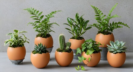 Urban Jungle: Modern Plants in Industrial Vases