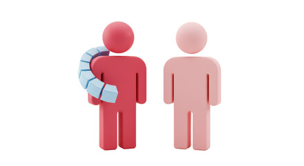 Isolated Teamwork Figures