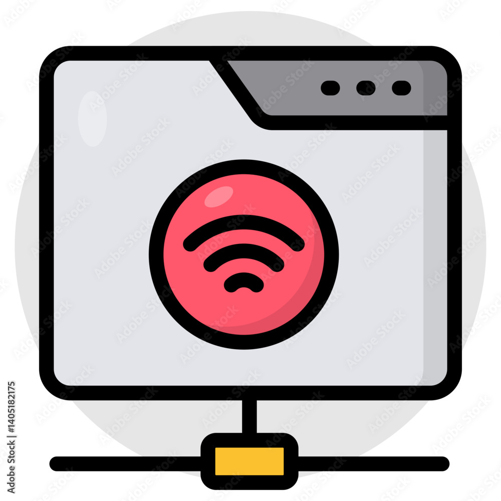 Wall mural editable design icon of internet website