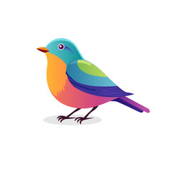 vector illustration of a bird,colorful bird illustration,cartoon style bird design