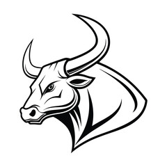 Bull Silhouette Vector illustrator