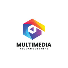 Multimedia Abstract Colorful Logo Design
