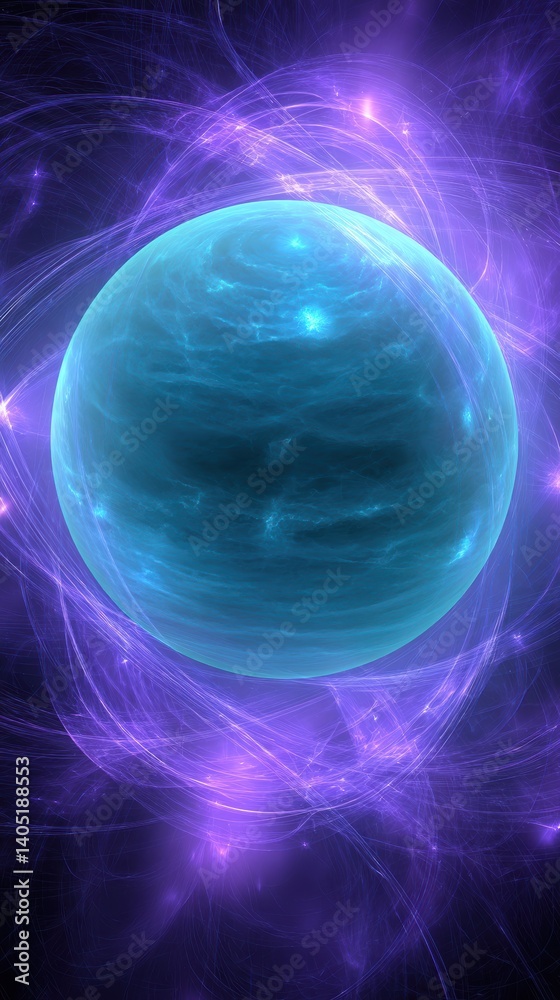 Poster captivating visuals of uranus showcasing storm bands and mesmerizing lightning displays