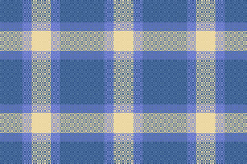 Performance textile vector pattern, customized check fabric seamless. Amazing tartan texture plaid background in blue and light colors.