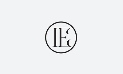IE, EI, E, I Abstract Letters Logo Monogram	