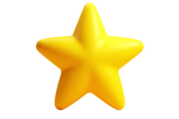 Obraz premium Shiny gold star 3D render vibrant yellow black