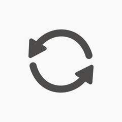 Arrow, reload, refresh, direction, rotate, rotation, update icon vector isolated
