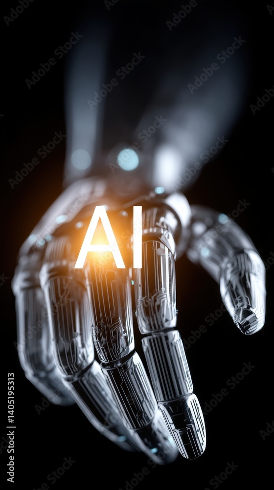 Aufkleber Innovation in artificial intelligence with a focus on robotics and futuristic technology