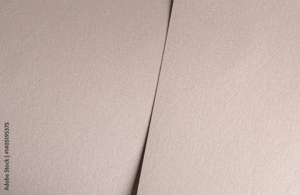 Poster background with paper texture. satin pearlescent surface with glossy folded overlap, vertical layout