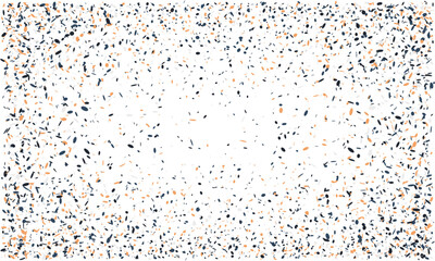 Abstract confetti background.  Neutral color palette of beige, black, and white creates a versatile, celebratory, and subtly textured design.