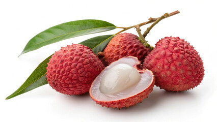 Lychee images with white background
