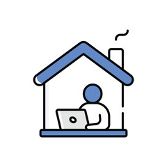 Work From Home Vector icon