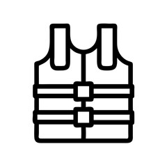 Safety Vest with Front Straps Icon Design