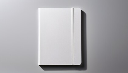 White realistic a5 notebook closed with shadows