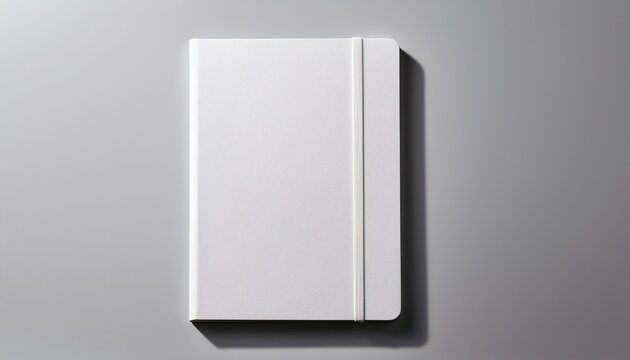 White realistic a5 notebook closed with shadows