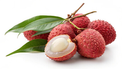 lychee isolated on white background