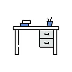 Study Desk  Vector icon