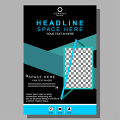 Modern design flyer template. Design for a business with a modern concept with a headline and picture in this design.