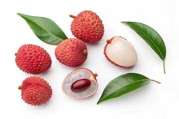 lychee isolated on white